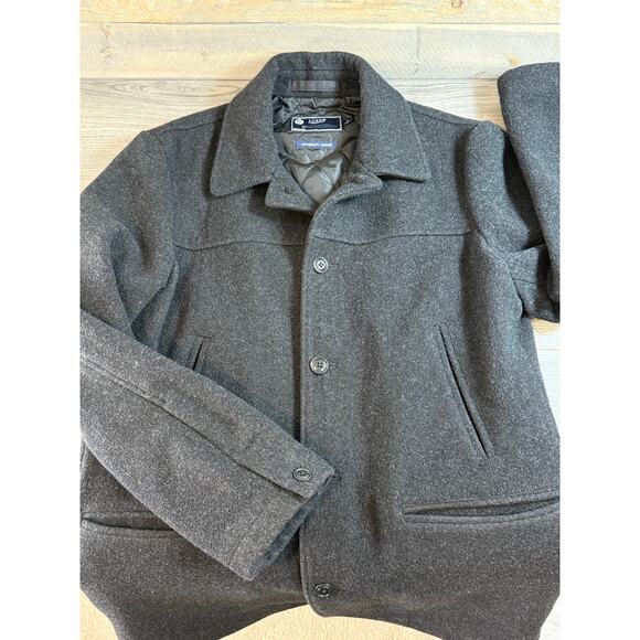 J Crew University Jacket Stadium Cloth Mens Size L 100% Wool Quilted Lining - Picture 11 of 15